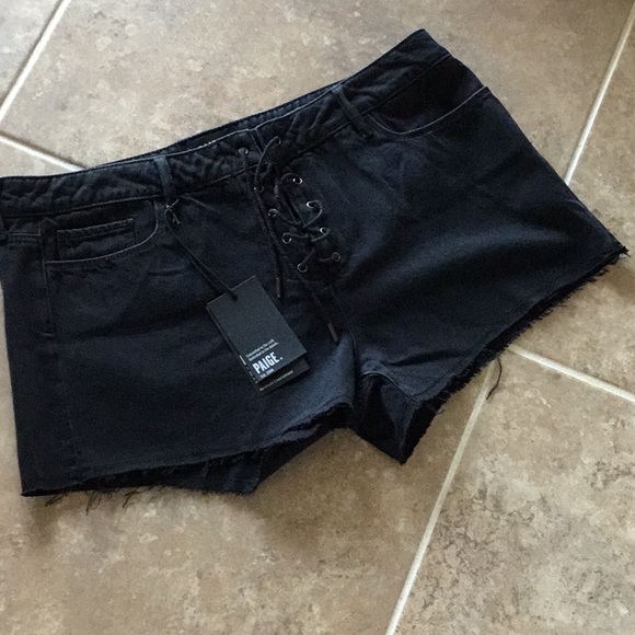 PAIGE Pants - Paige black cutoff shorts